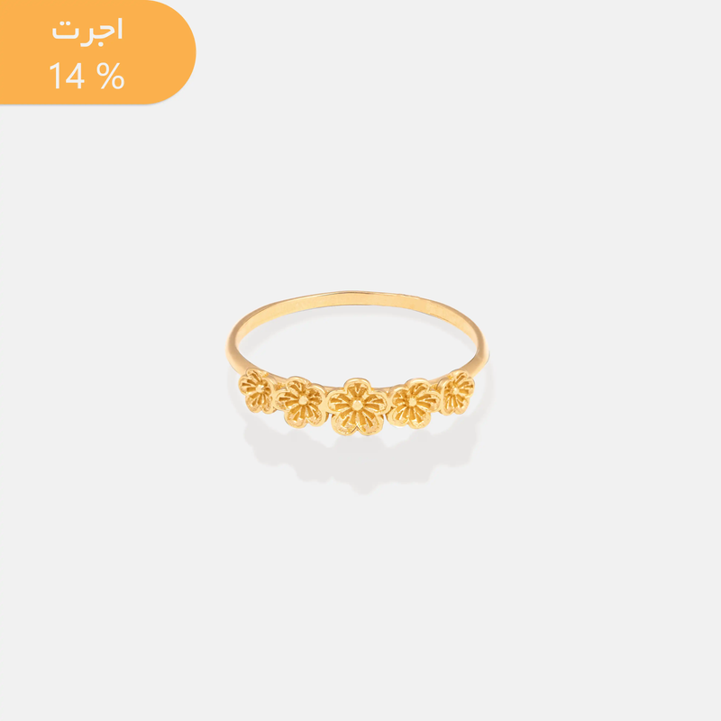 انگشتر طلا گل