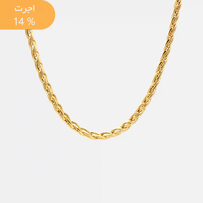 گردنبند طلا زنجیر طنابی
