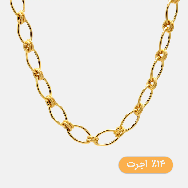 گردنبند طلا زنجیر حلقه پیچ
