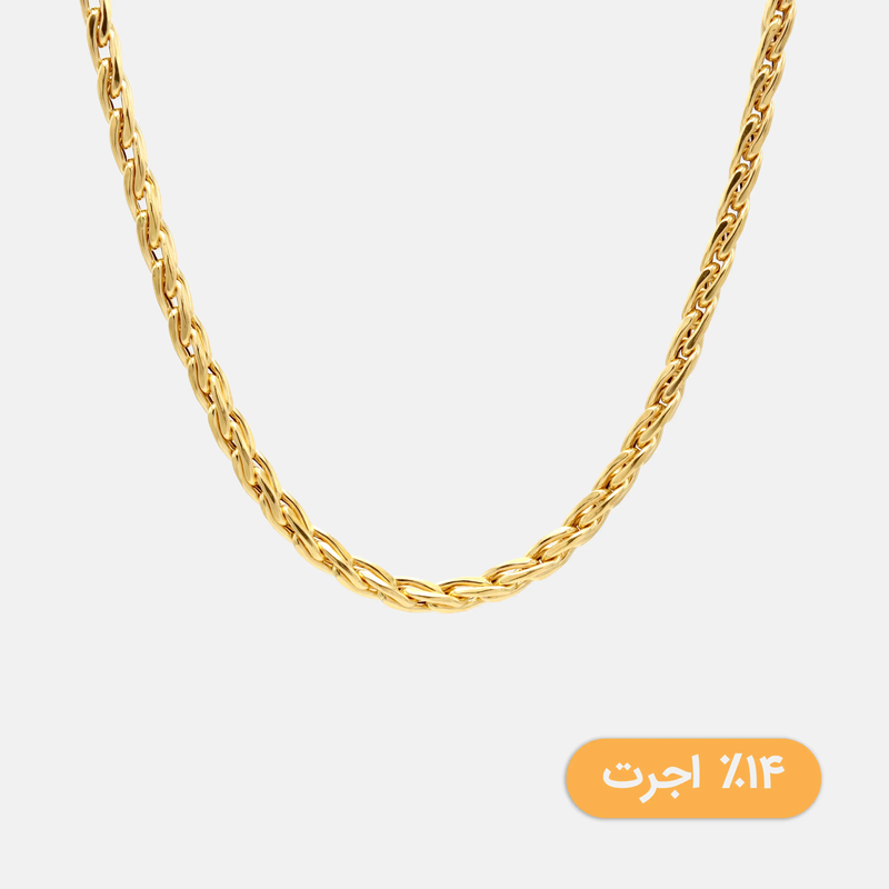 گردنبند طلا زنجیر طنابی