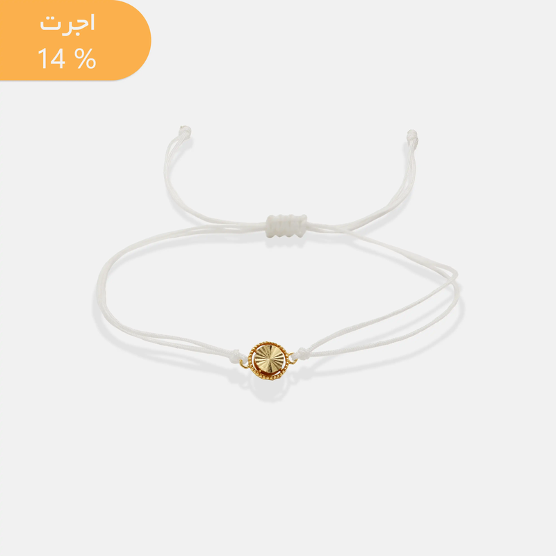 دستبند طلا دایره تراش دار