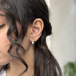 گوشواره طلا گل مرواریدی