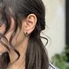 گوشواره طلا اشکی عقیق سبز