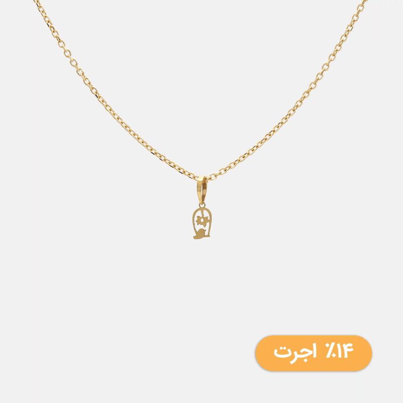 آویز طلا مرغ مینا
