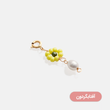 آویز طلا گل مرواریدی