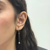 گوشواره طلا زنجیری مرواریدی