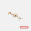آویز طلا گل مرواریدی