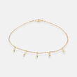 دستبند طلا زنجیری سنگ آویزی 18 عیار