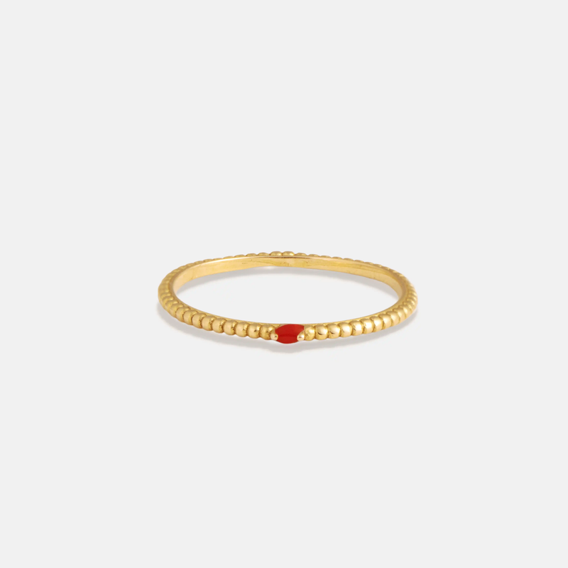 انگشتر طلا گوارسه و سنگ 18 عیار 