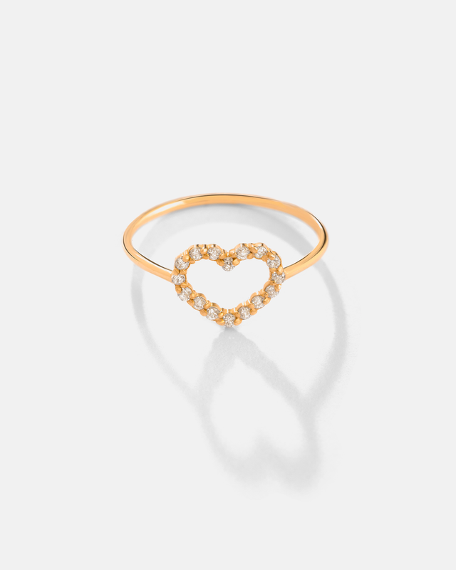 انگشتر قلب نگینی