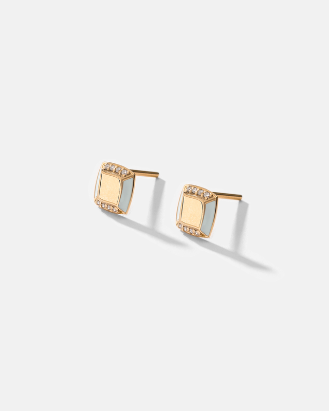 گوشواره قاب مینا مربع