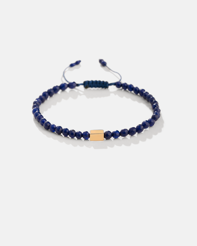 دستبند جید و مکعب طلایی