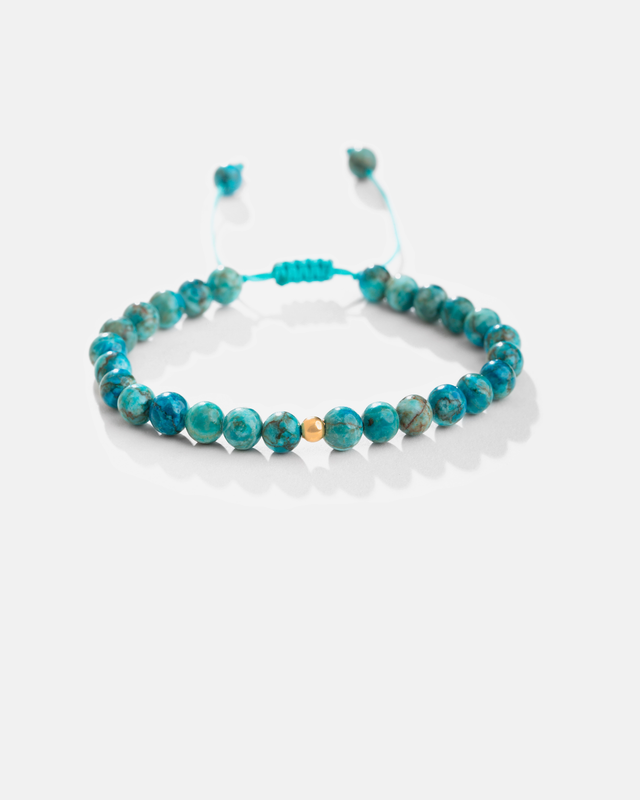 دستبند فیروزه و گوی طلا