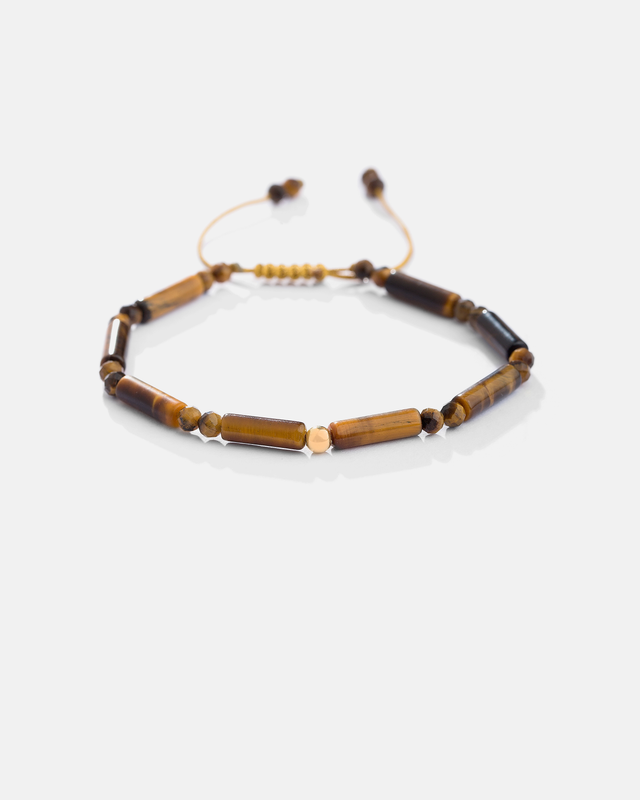 دستبند چشم ببر و گوی طلا