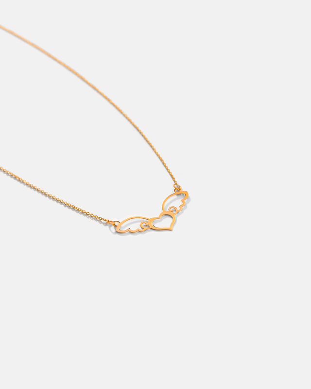 گردنبند قلب بالدار