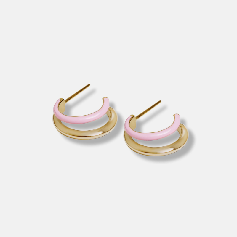 گوشواره مارشمالو صورتی