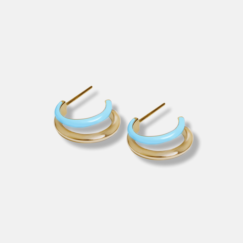 گوشواره مارشمالو آبی