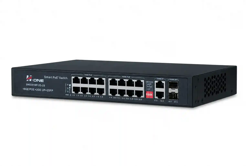 سوئیچ شبکه PoE مدل SNG2016P-2G-2S 