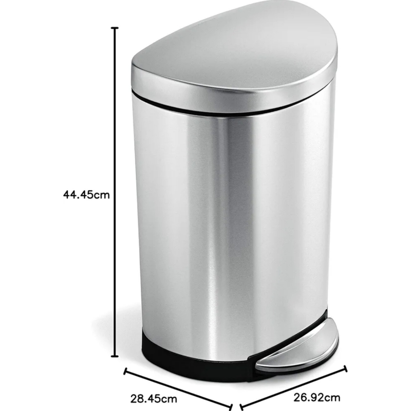 سطل زباله نیم گرد ۱۰ لیتری Simplehuman