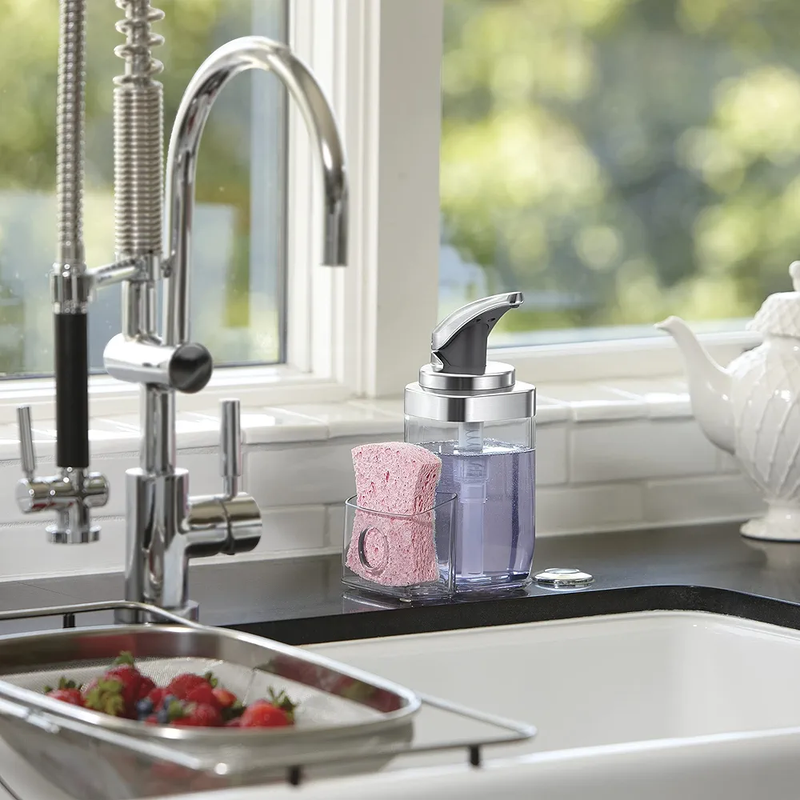 پمپ مایع ظرفشویی Simplehuman با جارو اسکاچی