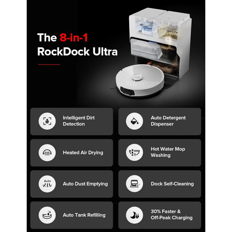 Roborock S8 MaxV Ultra | جاروبرقی و تی کش رباتیک