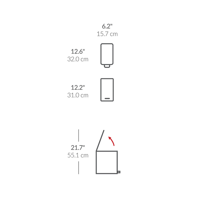 سطل پدالی باریک simplehuman مدل Slim