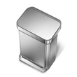 سطل زباله ۴۵ لیتری پدالی simplehuman - نقره‌ای