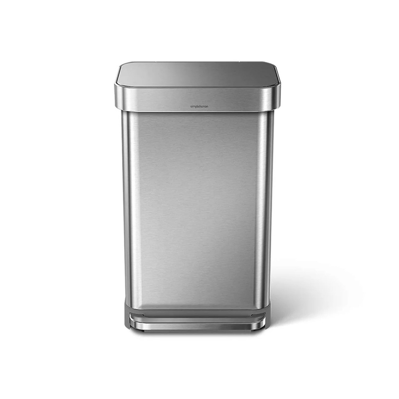 سطل زباله ۴۵ لیتری پدالی simplehuman - نقره‌ای