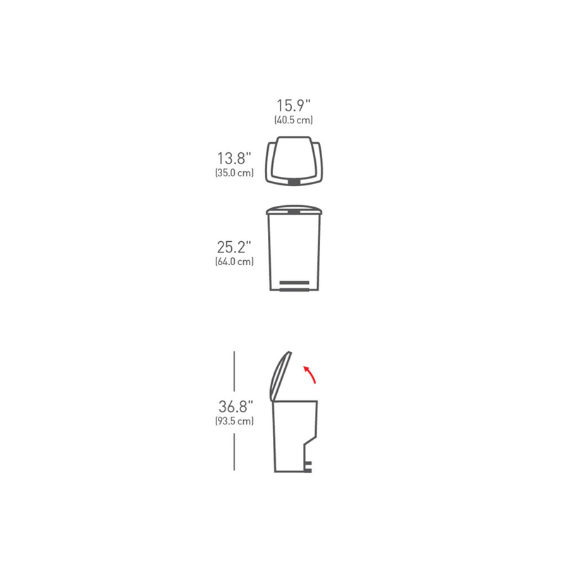 سطل پدالی ساده Simplehuman