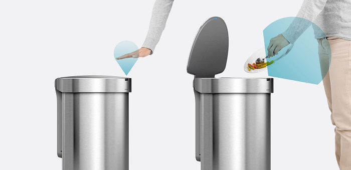 سطل زباله نیم‌دایره‌ای سنسوردار simplehuman