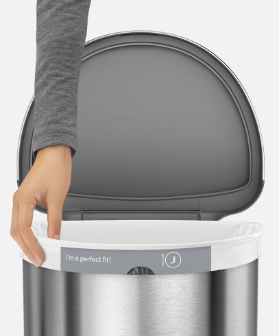 سطل زباله نیم‌دایره‌ای سنسوردار simplehuman