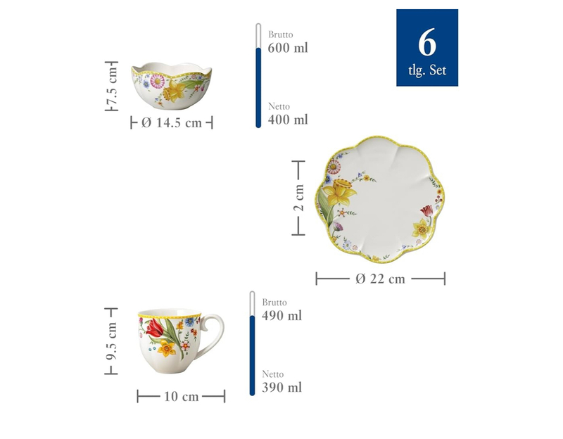 سرویس ۶ تکه صبحانه Villeroy & Boch