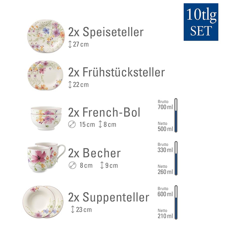سرویس ۱۰ تکه غذاخوری Villeroy & Boch