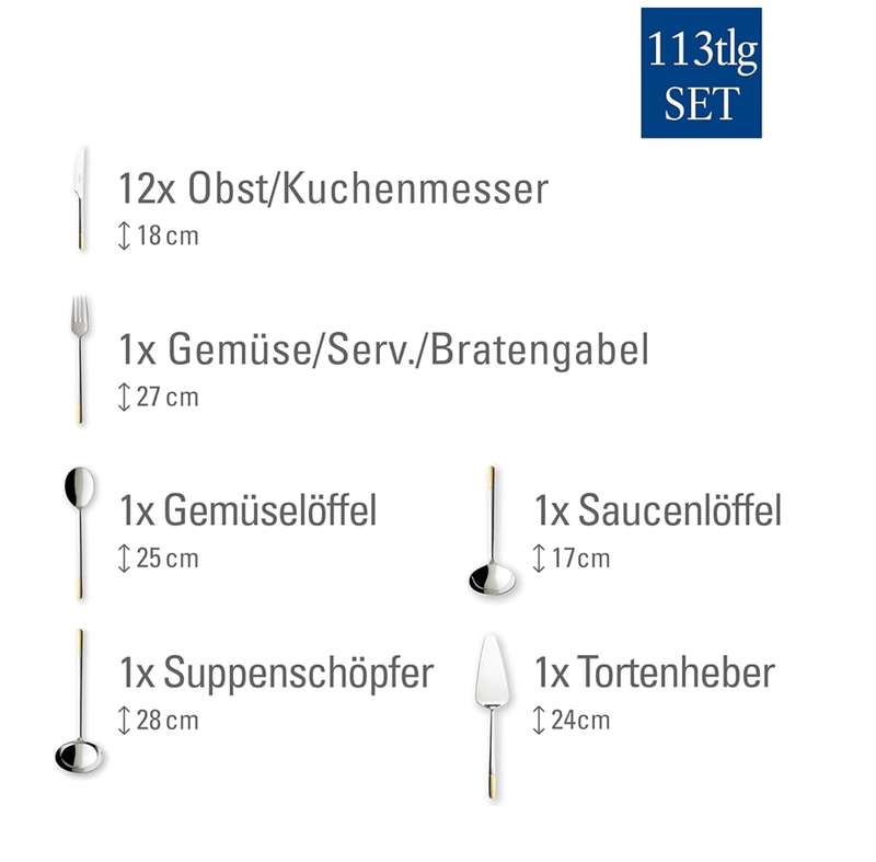 سرویس ۱۱۳ تکه قاشق و چنگال Villeroy & Boch Ella