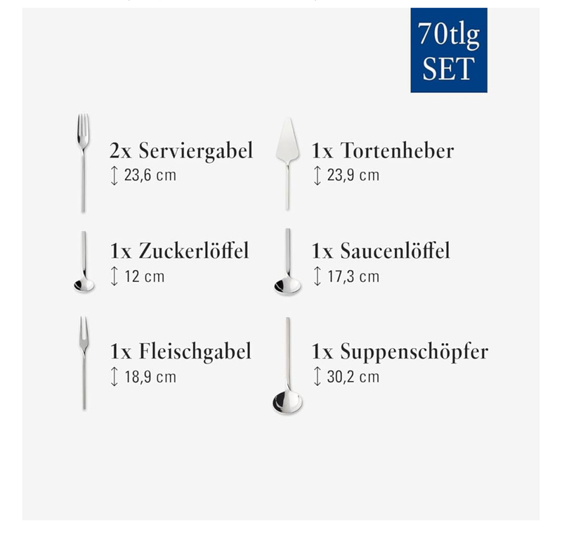 سرویس ۷۰ تکه قاشق و چنگال Villeroy & Boch NewWave