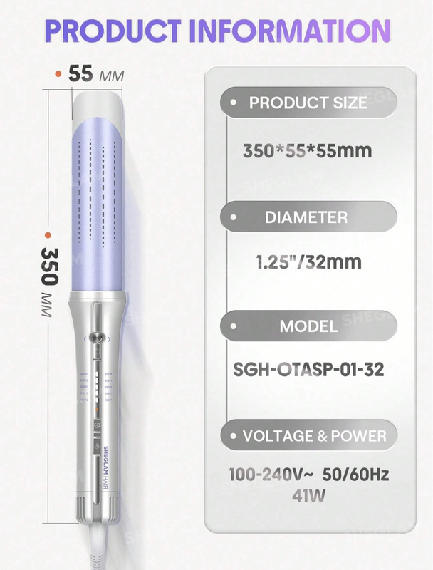کرلی مو شیگلم مدل Airflow Pro 32mm