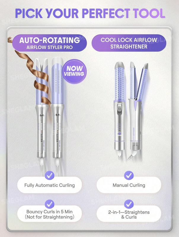 کرلی مو شیگلم مدل Airflow Pro 32mm