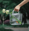 گلدان کیف شیشه ای