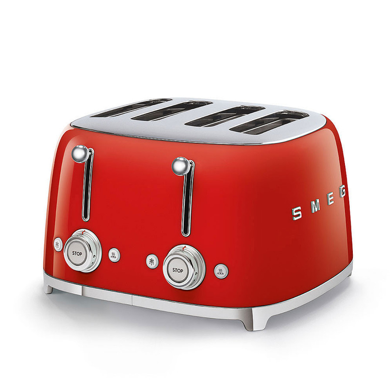 تستر ۴ اسلایس smeg مدل TSF03RDUK - قرمز براق