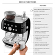 اسپرسوساز آسیاب دار Smeg - مشکی