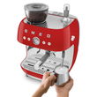 اسپرسوساز آسیاب دار Smeg - قرمز