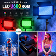 نور فلات Pro LED U600 RGB + حاوی باطری و شارژر و کنترل ( اورجینال )