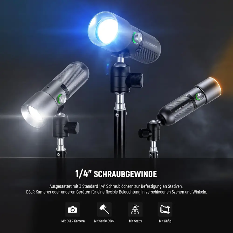 اسنوت نیور NEEWER Basics FL10 RGB Photography Torch LED Spotlight