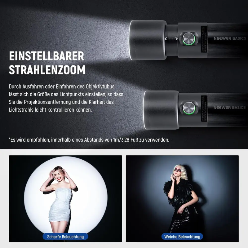 اسنوت نیور NEEWER Basics FL10 RGB Photography Torch LED Spotlight