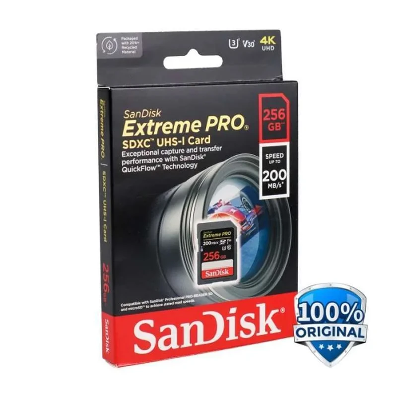 کارت حافظه SanDisk 256 GB Extreme PRO 200MB/s ( گارانتی دار )