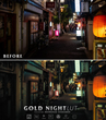 رنگ سینمایی Gold Night LUT