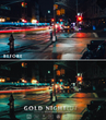 رنگ سینمایی Gold Night LUT