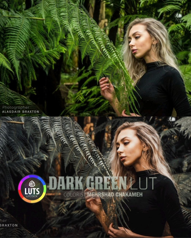 رنگ سینمایی Dark Green LUT