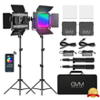 کیت 2 عددی نور سینمایی حرفه ای GVM مدل GVM 880RS RGB Led Video Light Kit