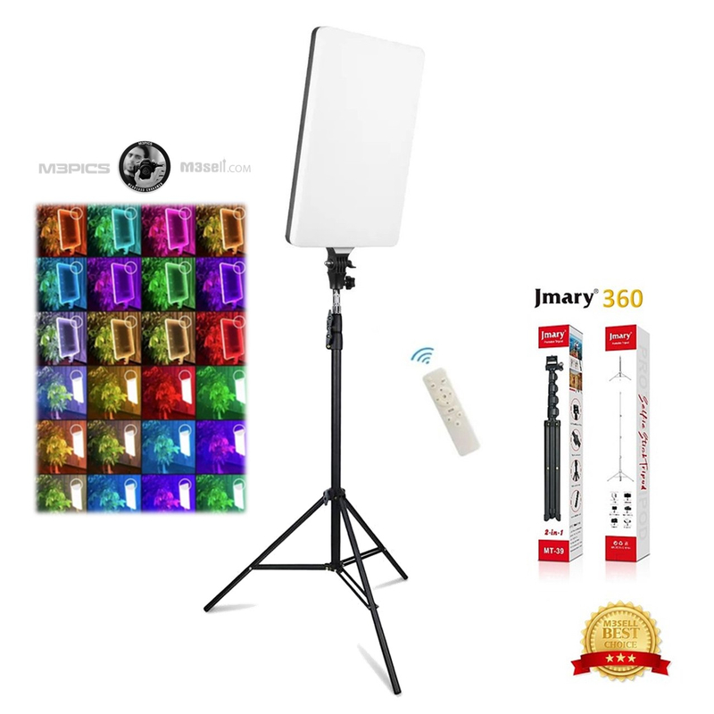 پنل نور ثابت سافت لایت PM-48 LED RGB ( ریموت دار )